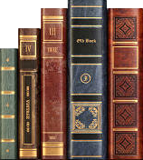 A row of books